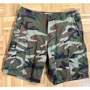 Denim & Supply Ralph Lauren Camo Camouflage Cargo Shorts Mens 36 10" Y2K Vintage